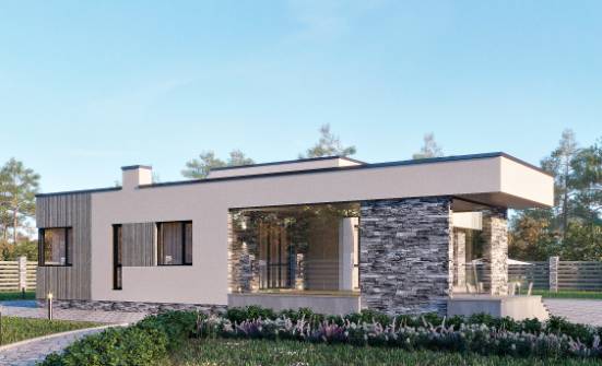 175-001-Л Проект одноэтажного дома, компактный загородный дом из керамзитобетонных блоков Черкесск | Проекты домов от House Expert