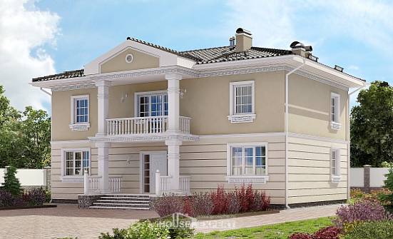210-005-Л Проект двухэтажного дома, классический домик из керамзитобетонных блоков Черкесск | Проекты домов от House Expert