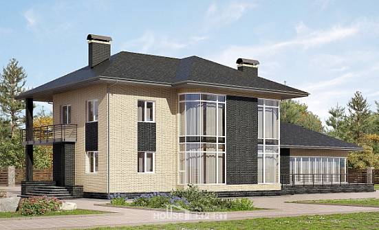 305-003-Л Проект двухэтажного дома, просторный домик из поризованных блоков Карачаевск | Проекты домов от House Expert