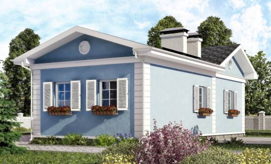 090-004-П Проект одноэтажного дома, бюджетный загородный дом из газобетона Черкесск | Проекты домов от House Expert