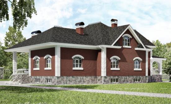 600-001-П Проект трехэтажного дома с мансардой, гараж, просторный загородный дом из теплоблока Черкесск | Проекты домов от House Expert