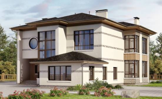 345-001-П Проект двухэтажного дома, современный дом из бризолита Черкесск | Проекты домов от House Expert