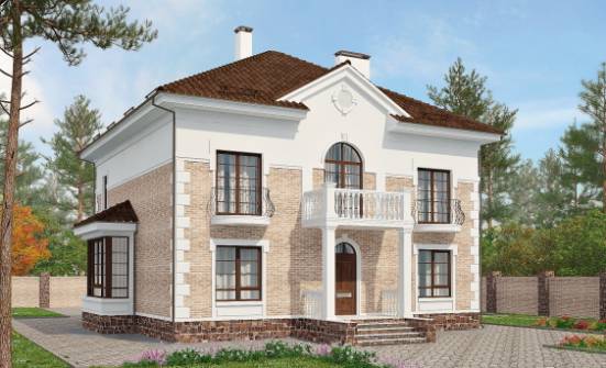 220-008-П Проект двухэтажного дома, современный загородный дом из кирпича Черкесск | Проекты домов от House Expert