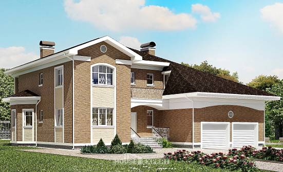 335-002-П Проект двухэтажного дома и гаражом, огромный дом из кирпича Черкесск | Проекты домов от House Expert