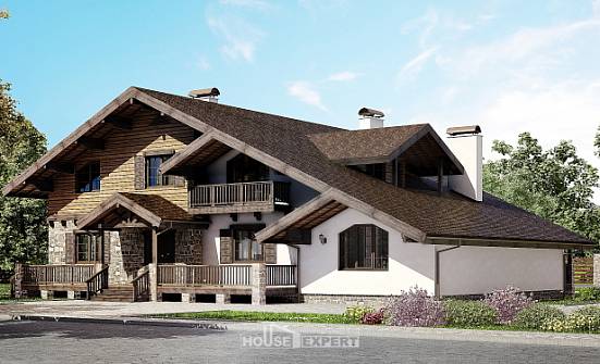 320-002-П Проект двухэтажного дома мансардой, огромный загородный дом из кирпича Черкесск | Проекты домов от House Expert