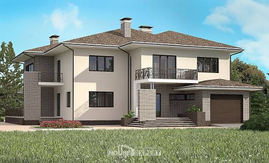 500-001-П Проект трехэтажного дома, гараж, уютный загородный дом из кирпича Карачаевск | Проекты домов от House Expert