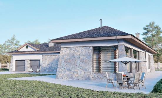 280-004-Л Проект одноэтажного дома, гараж, современный загородный дом из поризованных блоков Черкесск | Проекты домов от House Expert