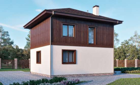 100-006-Л Проект двухэтажного дома, современный загородный дом из теплоблока Карачаевск | Проекты домов от House Expert