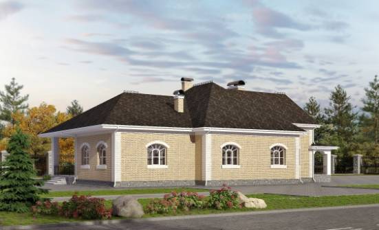 290-001-П Проект двухэтажного дома с мансардой, гараж, современный коттедж из кирпича Черкесск | Проекты домов от House Expert