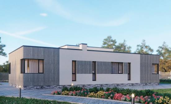 175-001-Л Проект одноэтажного дома, компактный загородный дом из керамзитобетонных блоков Черкесск | Проекты домов от House Expert