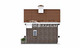 045-001-Л Проект двухэтажного дома мансардный этаж, эконом дом из арболита Черкесск, House Expert