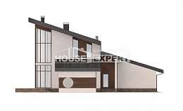 230-001-П Проект двухэтажного дома с мансардой, красивый коттедж из кирпича, Черкесск