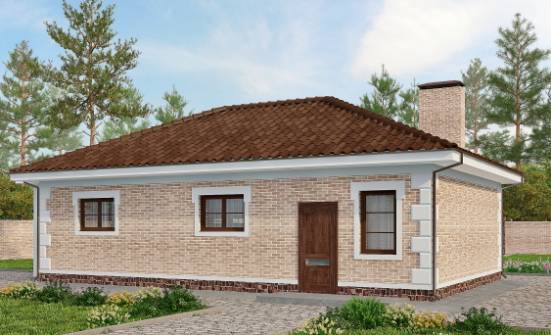 070-005-П Проект гаража из кирпича Черкесск | Проекты одноэтажных домов от House Expert