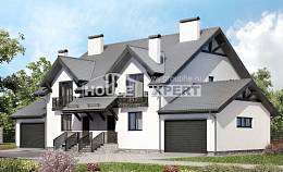 290-003-П Проект двухэтажного дома с мансардой, красивый дом из пеноблока Карачаевск, House Expert