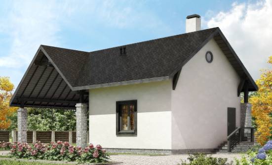 060-001-П Проект двухэтажного дома мансардой и гаражом, красивый загородный дом из газобетона Черкесск | Проекты домов от House Expert
