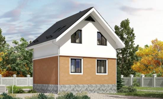 100-005-Л Проект трехэтажного дома с мансардным этажом, компактный дом из газобетона Черкесск | Проекты домов от House Expert