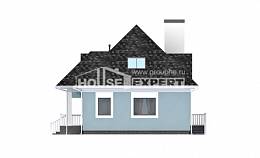 110-001-Л Проект двухэтажного дома с мансардой, простой домик из поризованных блоков Карачаевск, House Expert
