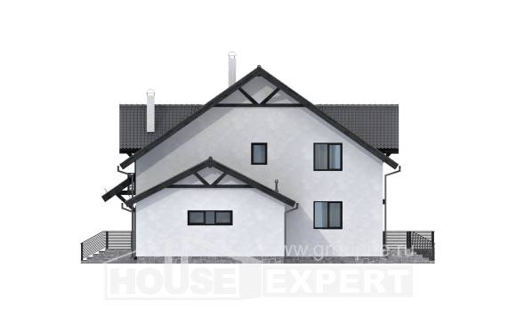 290-003-П Проект двухэтажного дома мансардный этаж, классический домик из газосиликатных блоков Карачаевск, House Expert