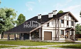 250-002-Л Проект двухэтажного дома мансардный этаж, гараж, классический дом из кирпича Черкесск, House Expert