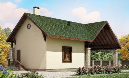 060-001-Л Проект двухэтажного дома мансардой и гаражом, недорогой коттедж из блока Карачаевск | Проекты домов от House Expert