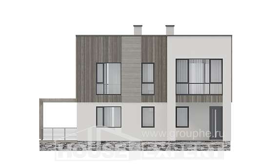 150-017-П Проект двухэтажного дома, небольшой дом из блока Карачаевск, House Expert
