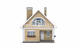 130-004-П Проект двухэтажного дома мансардой, уютный загородный дом из твинблока Черкесск, House Expert