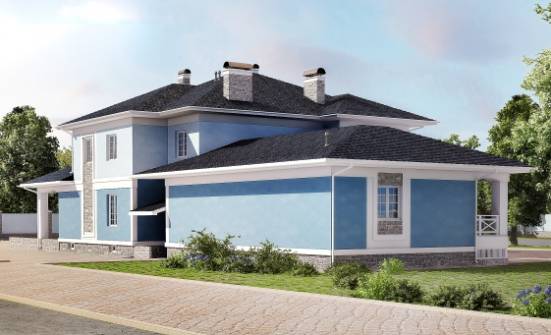 620-001-П Проект трехэтажного дома и гаражом, огромный дом из твинблока Карачаевск | Проекты домов от House Expert