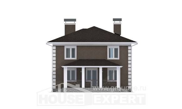 185-002-П Проект двухэтажного дома, доступный дом из твинблока Черкесск, House Expert