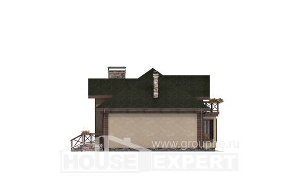180-010-П Проект двухэтажного дома с мансардным этажом и гаражом, современный дом из блока Черкесск, House Expert