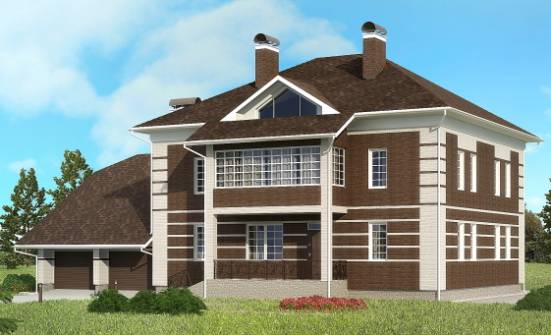 505-002-Л Проект трехэтажного дома, гараж, огромный домик из кирпича, Черкесск