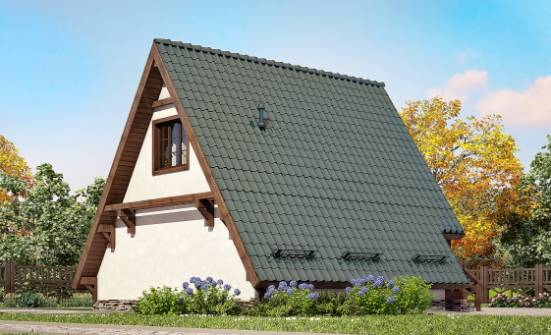 070-003-П Проект двухэтажного дома с мансардой, скромный коттедж из дерева, Черкесск