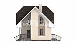 125-001-Л Проект двухэтажного дома мансардный этаж, бюджетный дом из газосиликатных блоков Карачаевск, House Expert