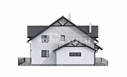 290-003-П Проект двухэтажного дома с мансардой, просторный домик из газосиликатных блоков Черкесск, House Expert
