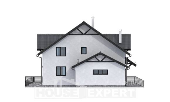 290-003-П Проект двухэтажного дома с мансардой, просторный домик из газосиликатных блоков Черкесск, House Expert