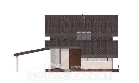 230-001-П Проект двухэтажного дома мансардный этаж, современный домик из кирпича, Черкесск