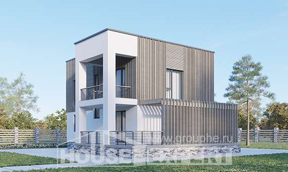 150-017-П Проект двухэтажного дома, компактный загородный дом из твинблока, Черкесск