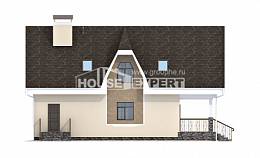 125-001-Л Проект двухэтажного дома мансардой, экономичный коттедж из бризолита Карачаевск, House Expert