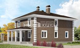 185-002-П Проект двухэтажного дома, небольшой дом из бризолита Карачаевск, House Expert