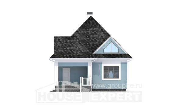 110-001-Л Проект двухэтажного дома с мансардой, скромный домик из арболита Черкесск, House Expert