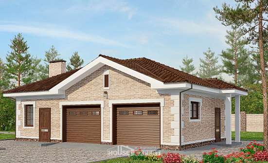 070-005-П Проект гаража из кирпича Черкесск | Проекты одноэтажных домов от House Expert