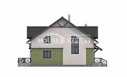 120-003-П Проект двухэтажного дома с мансардным этажом, бюджетный коттедж из бризолита Черкесск, House Expert