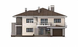 500-001-П Проект трехэтажного дома, гараж, классический домик из кирпича, Карачаевск
