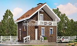 045-001-Л Проект двухэтажного дома с мансардой, компактный домик из арболита Черкесск, House Expert
