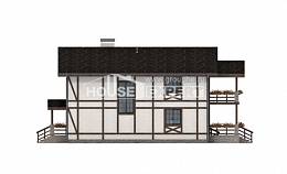 250-002-Л Проект двухэтажного дома с мансардой, гараж, средний загородный дом из кирпича Карачаевск, House Expert