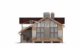 165-002-П Проект двухэтажного дома мансардой, гараж, доступный загородный дом из блока Карачаевск, House Expert