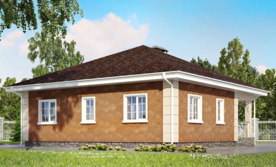 100-001-Л Проект одноэтажного дома, уютный загородный дом из газосиликатных блоков, Черкесск