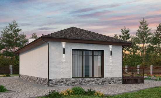 145-001-Л Проект бани из бризолита Черкесск | Проекты одноэтажных домов от House Expert