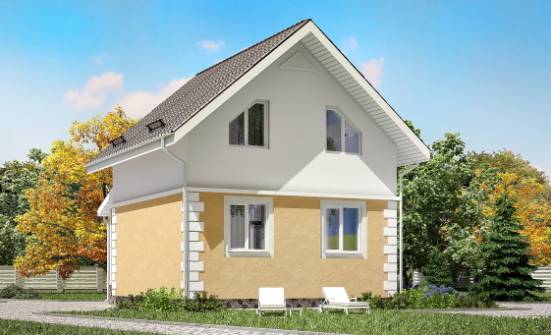 070-002-П Проект двухэтажного дома мансардой, бюджетный домик из теплоблока Карачаевск | Проекты домов от House Expert