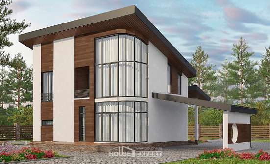 230-001-П Проект двухэтажного дома с мансардным этажом, простой коттедж из кирпича, Карачаевск