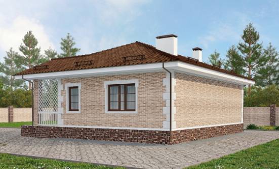 065-002-П Проект бани из кирпича Черкесск | Проекты одноэтажных домов от House Expert